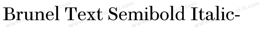 Brunel Text Semibold Italic字体转换